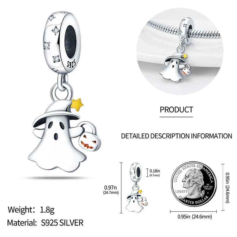 PANPOKI 925 Sterling Silver Little Devil Charm Beads | Fit Original Bracelet Pendant DIY Trendy Women Jewelry Gift