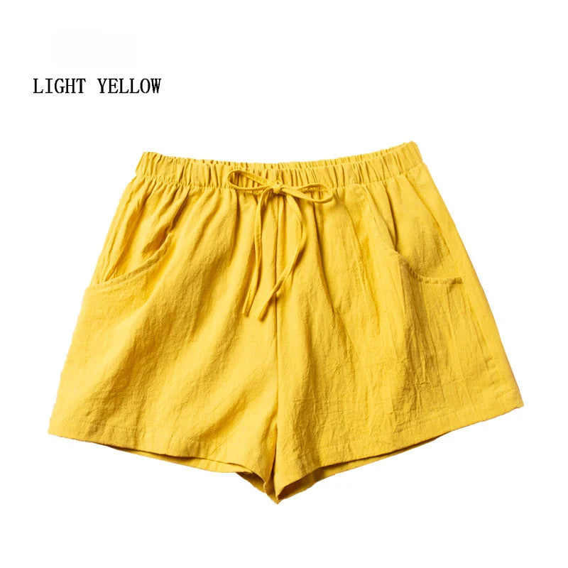 ✨ HELIAR Casual Linen Shorts for Women 🩳 High-Waist Gym & Workout Shorts 👟 Ladies Sport Femme Summer Shorts