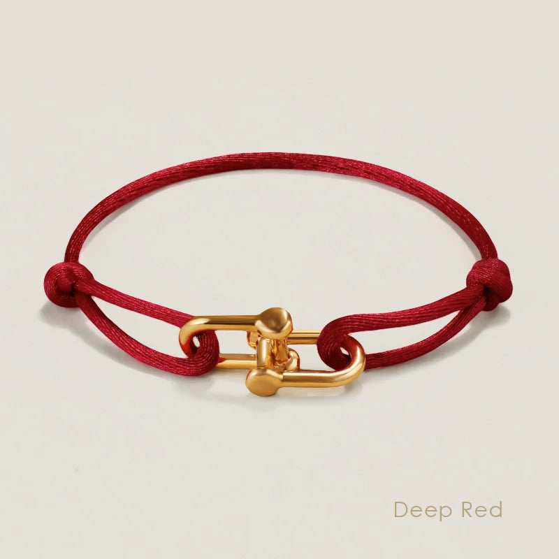 MOONLIGHT Adjustable U-Shape Silk Rope Bracelet | Classic Women’s Charm Bracelet High Quality Jewelry Gift