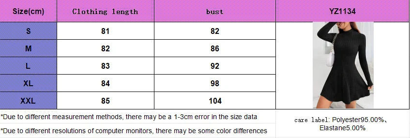 Women’s Slim Fit Half High Collar Dress – Waist Cinched A-Line Pit Stripe Long Sleeve Elegant Autumn Winter Dress