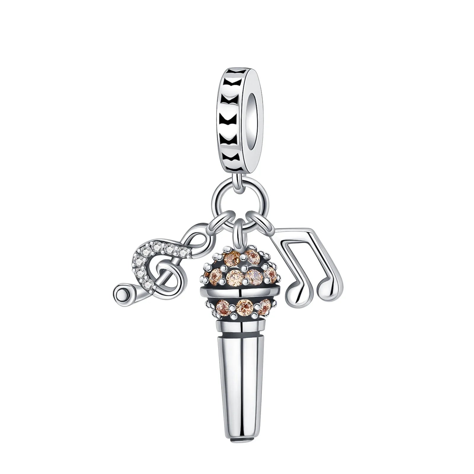 925 Sterling Silver Golden Heart Lock & Birthday Candle Charm | Fit Original Pandora Bracelet DIY Jewelry