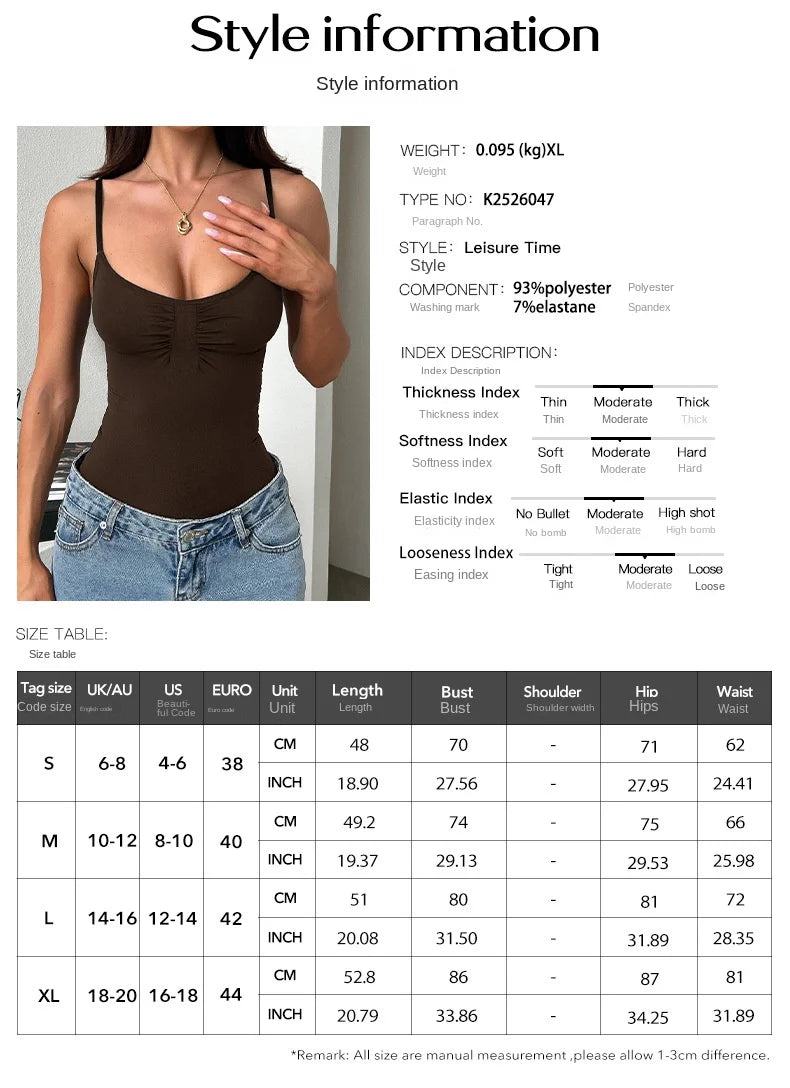 Phantasy Women’s Slim Strap Vest | 2025 Sexy Spice Camisole | Breathable Spring Summer Top