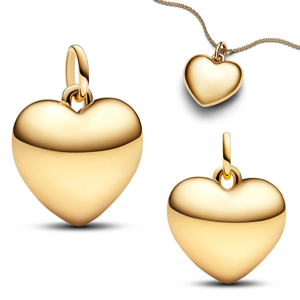 925 Sterling Silver Golden Charms – Horse, Lion & Castle Beads for Bracelets & Necklaces