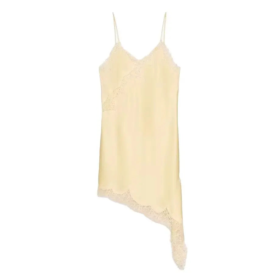 UNIZERA Women’s Lace Asymmetrical Dress – Sexy Suspender Summer 2025 | Fashionable Temperament Dress