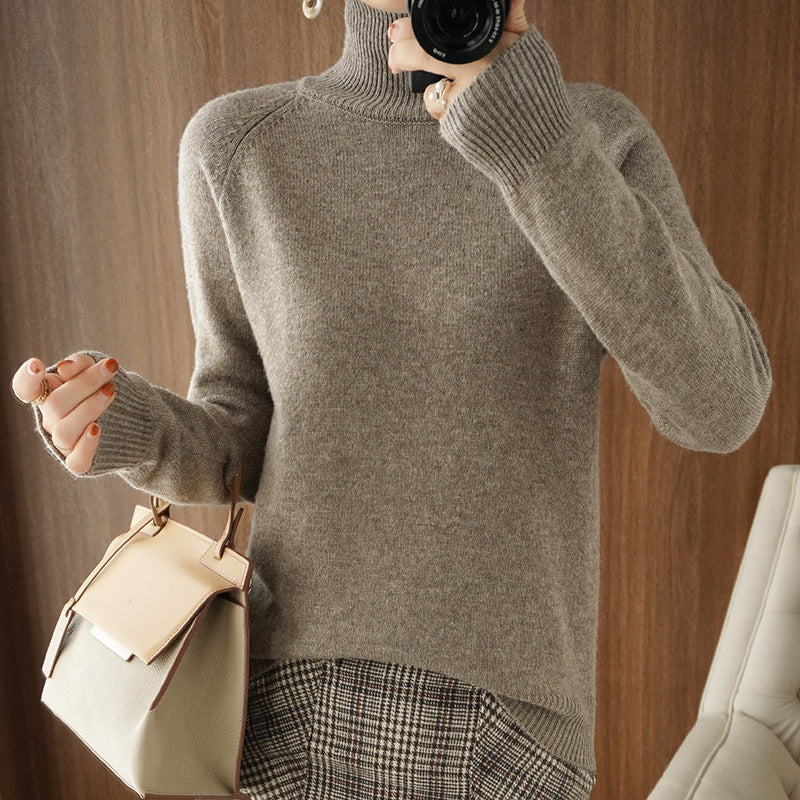 2025 Casual Autumn Winter Women Turtleneck Sweater – Thick Warm Long Sleeve Korean Knit Pullover