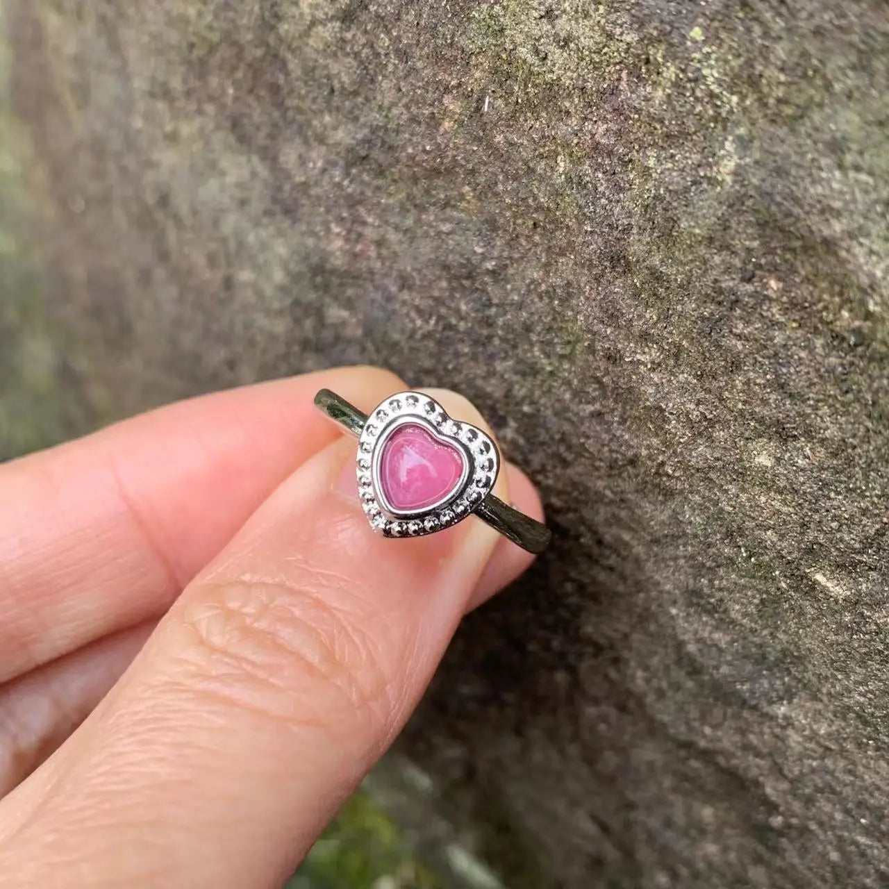 New Arrival Natural Tourmaline Stone Ring – Elegant Copper Jewelry Gift for Women