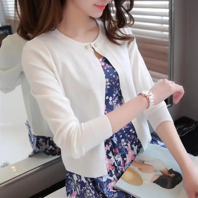🌼 Yellow Spring Cardigan Sweater 🌞 Thin Sunscreen Shawl Coat 👗 Girls Long Sleeve Summer AC Wear