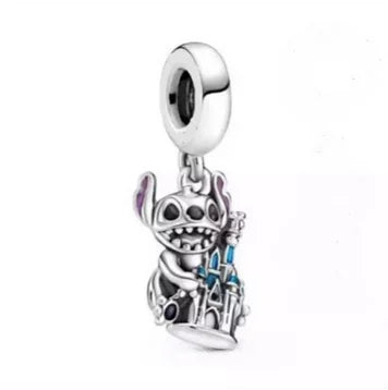 925 Silver DIY Beads & Charms | Mickey, Minnie, Princess, Pumpkin, Stitch, Spiderman Marvel for Bracelets
