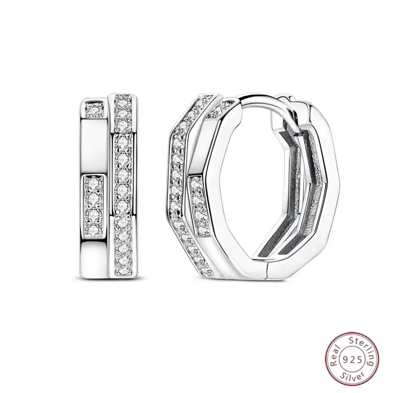 New Original 925 Sterling Silver Sweetheart Bow & Crab Ocean Earrings | Donut Zircon Round Design Women’s Fine Jewelry