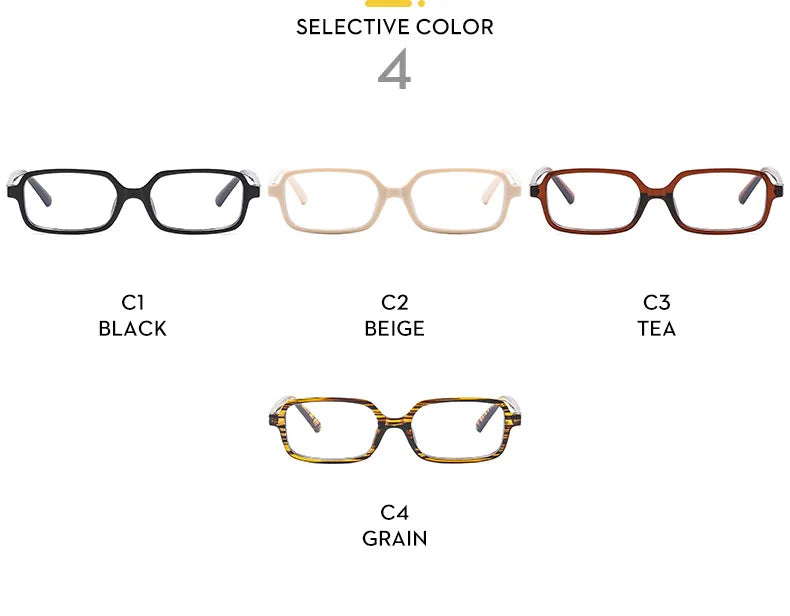 Fashion Retro Small Rectangular Frame Anti-Blue Light Glasses – Women INS Simple Commuting Computer Eyewear