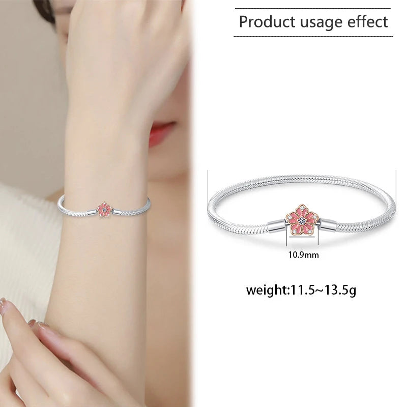 2025 925 Sterling Silver Heart Butterfly Snowflake Dream Catcher Bracelet | Luxurious Women's DIY Jewelry Gift