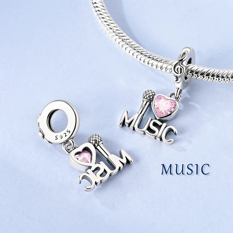 Hot Sale 925 Sterling Silver Moments Keychain Charm | Fit Original Bracelet Beads Women’s Elegant Jewelry Gift
