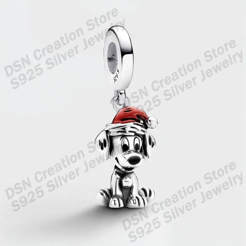 925 Sterling Silver Disney Charms | Stitch, Mickey & Cheshire Cat Beads for Original Bracelet Halloween Jewelry Gift