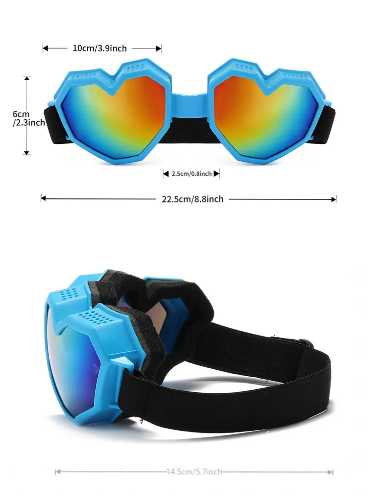 PC Love-Shaped Sunglasses – Windproof & UV-Proof Ski Goggles | Trendy Heart-Shaped Glasses