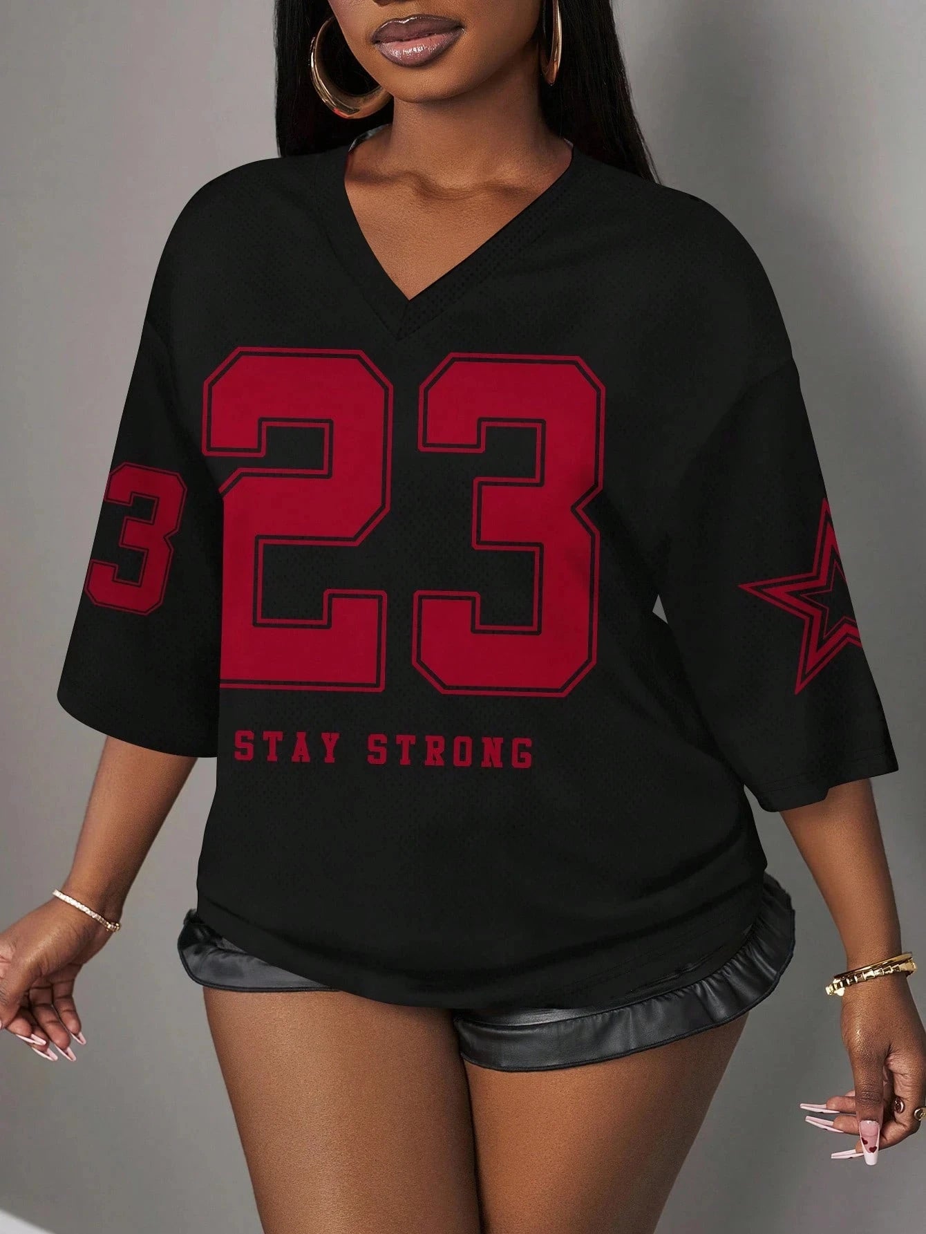 Women’s Casual Minimalist NO.23 Graphic T-Shirt – Summer Sports Jersey | Y2K Ladies Clothes