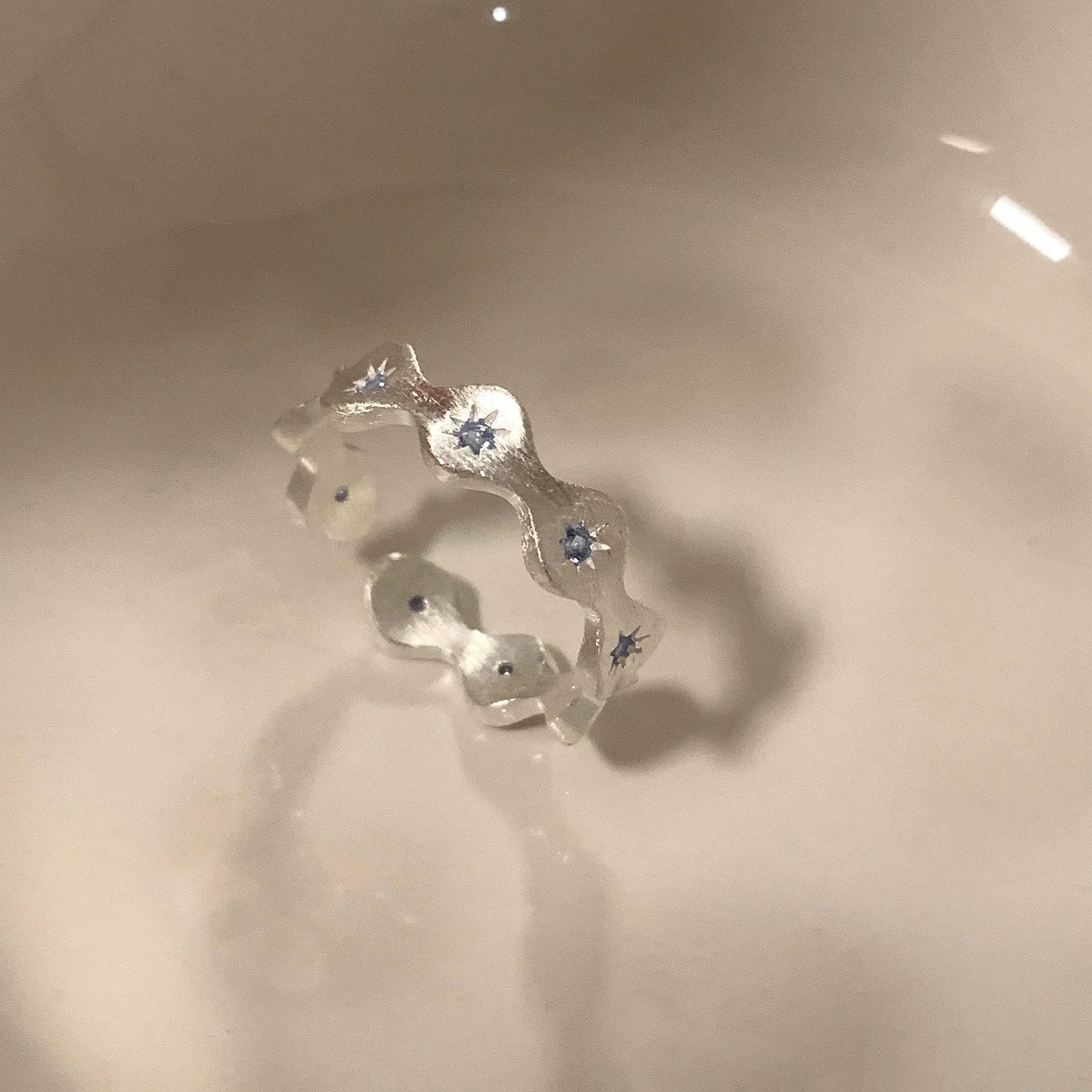 VENTFILLE 925 Sterling Silver Irregular Geometry Ring – Women’s Minimalist Jewelry Gift