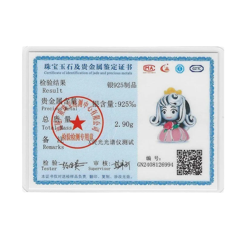 925 Sterling Silver Disney Princess Series Charms | Fit Original 3mm Bracelet Necklace Women DIY Jewelry Gifts