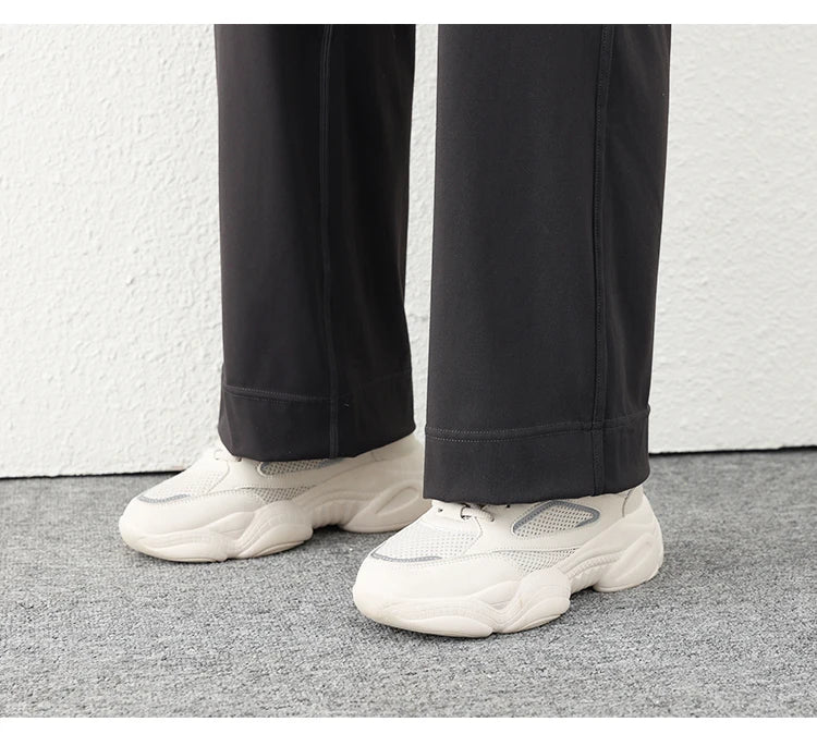 Women’s Loose Straight Sweatpants | Casual Wide Leg Running Pants | Drawstring Yoga Leggings with Side Pockets