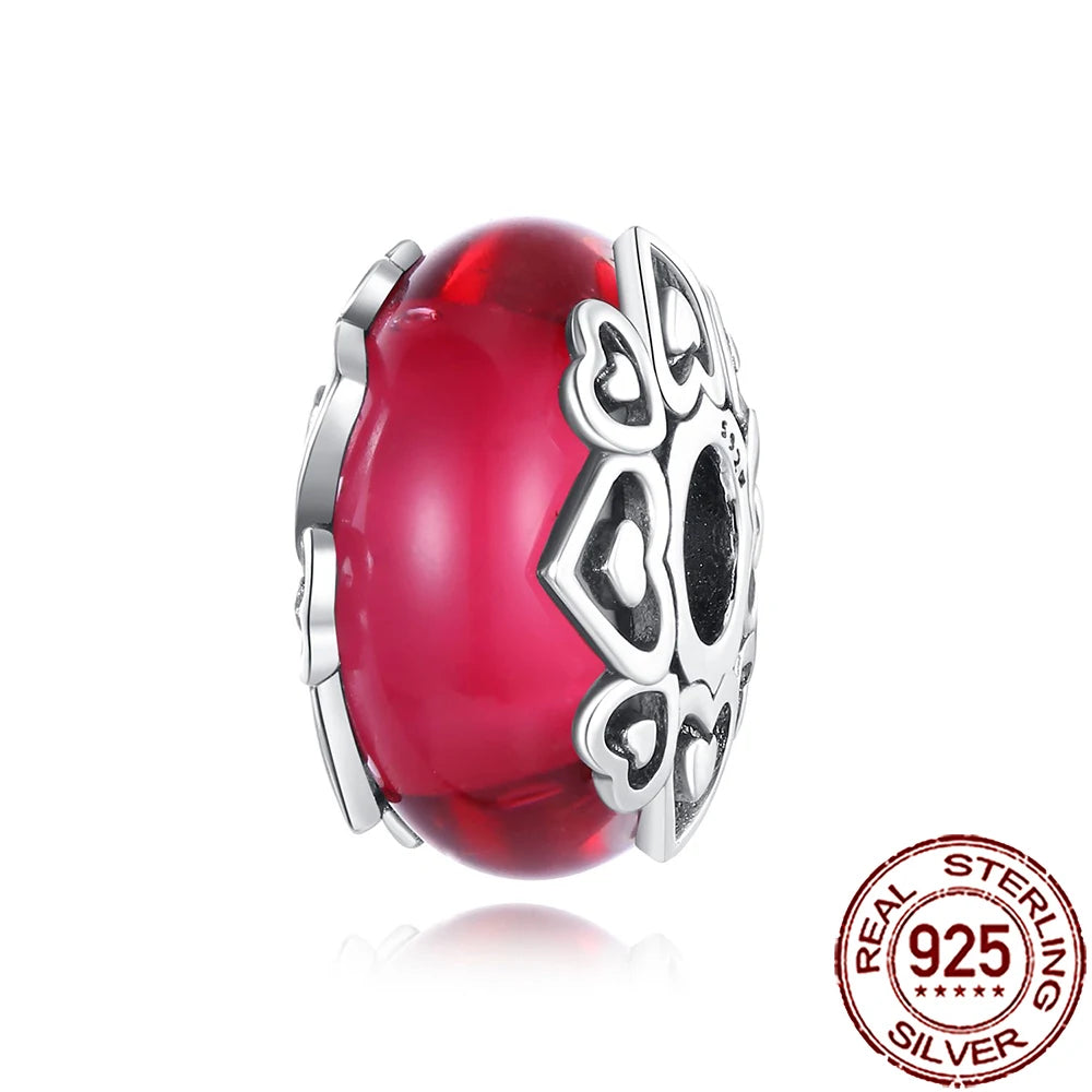 2025 New 925 Sterling Silver Colorful Murano Glass Beads | Fit Original Pandora Bracelet & Necklace DIY Jewelry