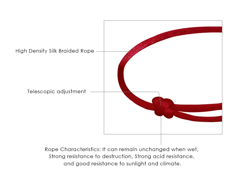 MOONLIGHT Adjustable U-Shape Silk Rope Bracelet | Classic Women’s Charm Bracelet High Quality Jewelry Gift