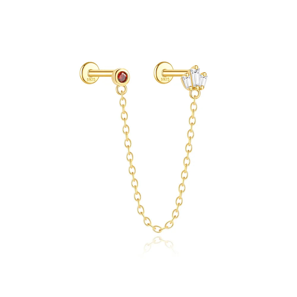 CANNER 925 Sterling Silver Horse Eye Tassel Zircon Drop Earrings – Minimalist Geometric Jewelry for Women