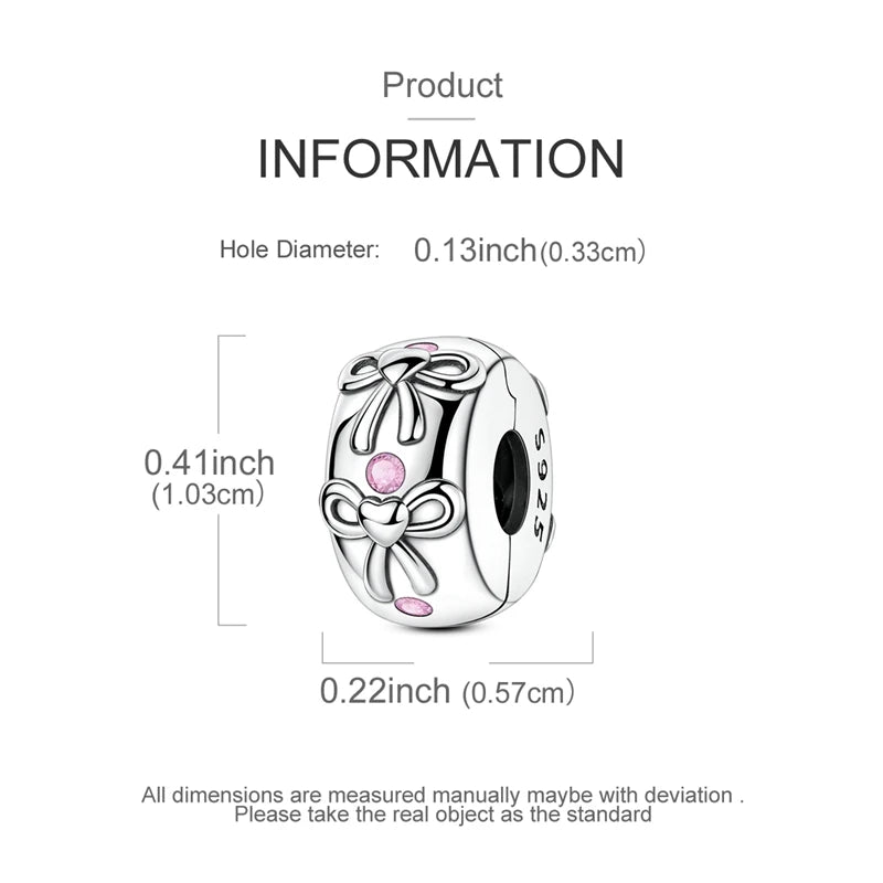 MULA 925 Sterling Silver Bow Charm | Fits Original Snake Chain Bracelet DIY Women’s Fine Jewelry Gift