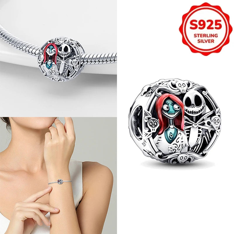 New Disney 925 Sterling Silver Cheshire Cat & Dumbo Charms – Original Bracelet Beads DIY Pendant Halloween Jewelry Gift