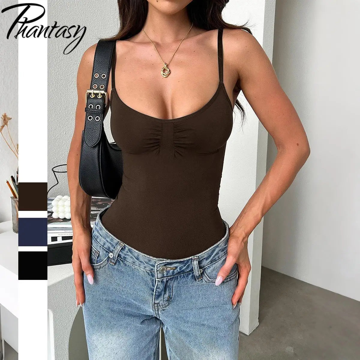 Phantasy Women’s Slim Strap Vest | 2025 Sexy Spice Camisole | Breathable Spring Summer Top