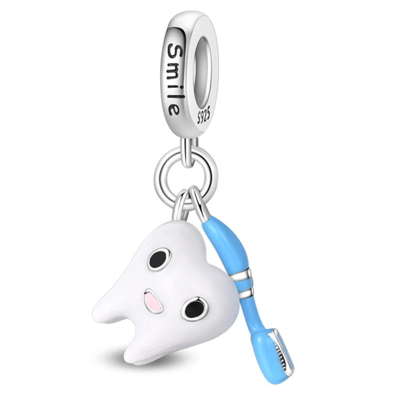 Original 925 Sterling Silver Luminous Lantern & Magic Cat Charm Bead | Glowing Angel Jungle Pendant for Bracelet Jewelry