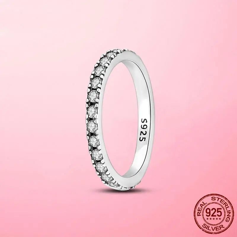 925 Sterling Silver Cocktail Ring Set for Women | CZ Zircon Pave Bridal Wedding & Engagement Jewelry