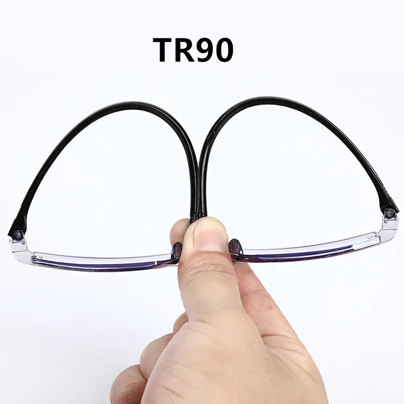 Men & Women Rimless Reading Glasses – Anti Blue Light Bifocal Eyewear for Far & Near Vision | Presbyopic Glasses +1.50/+2.00