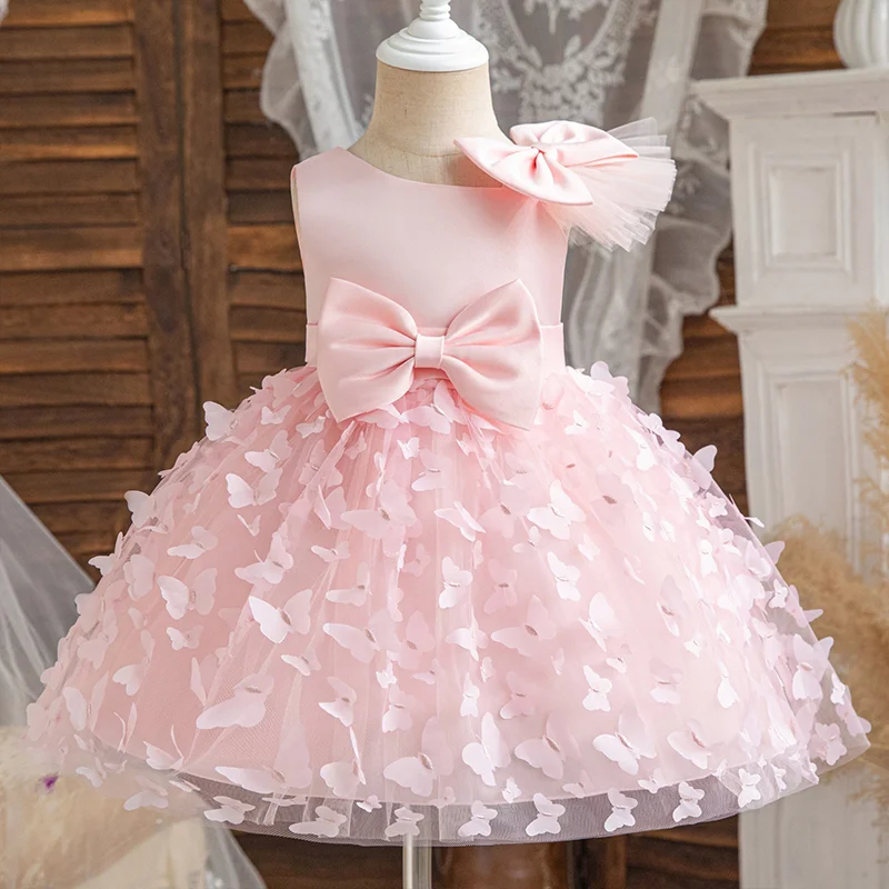 Hello Kitty Girls Princess Butterfly Dress – Toddler Birthday, Wedding & Christmas Party Luxury Gown for Kids