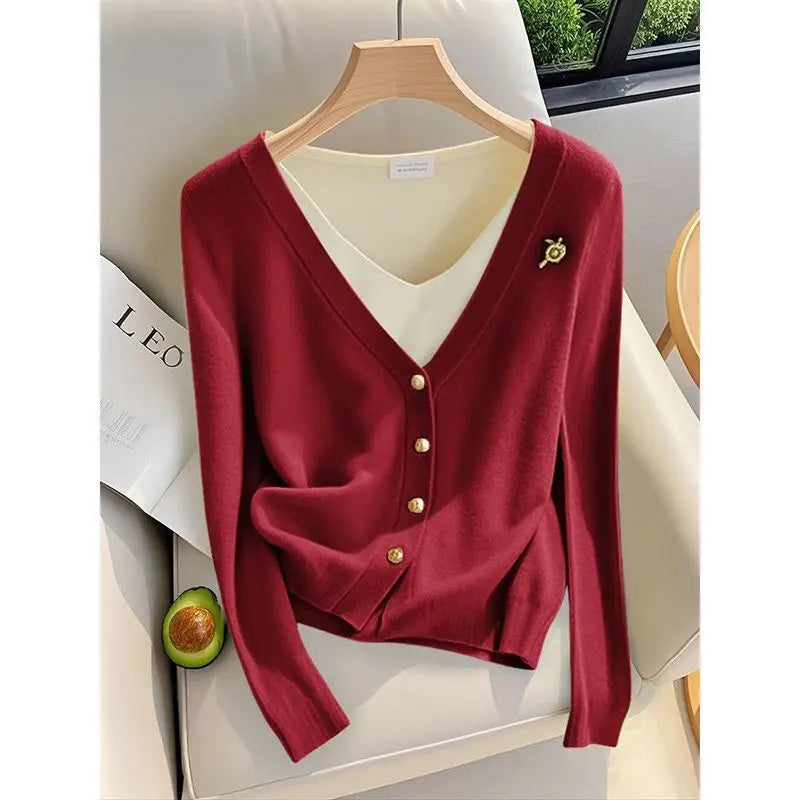 Women’s Thin Knit Cardigan Sweater | Autumn Casual Outerwear & Streetwear Jacket