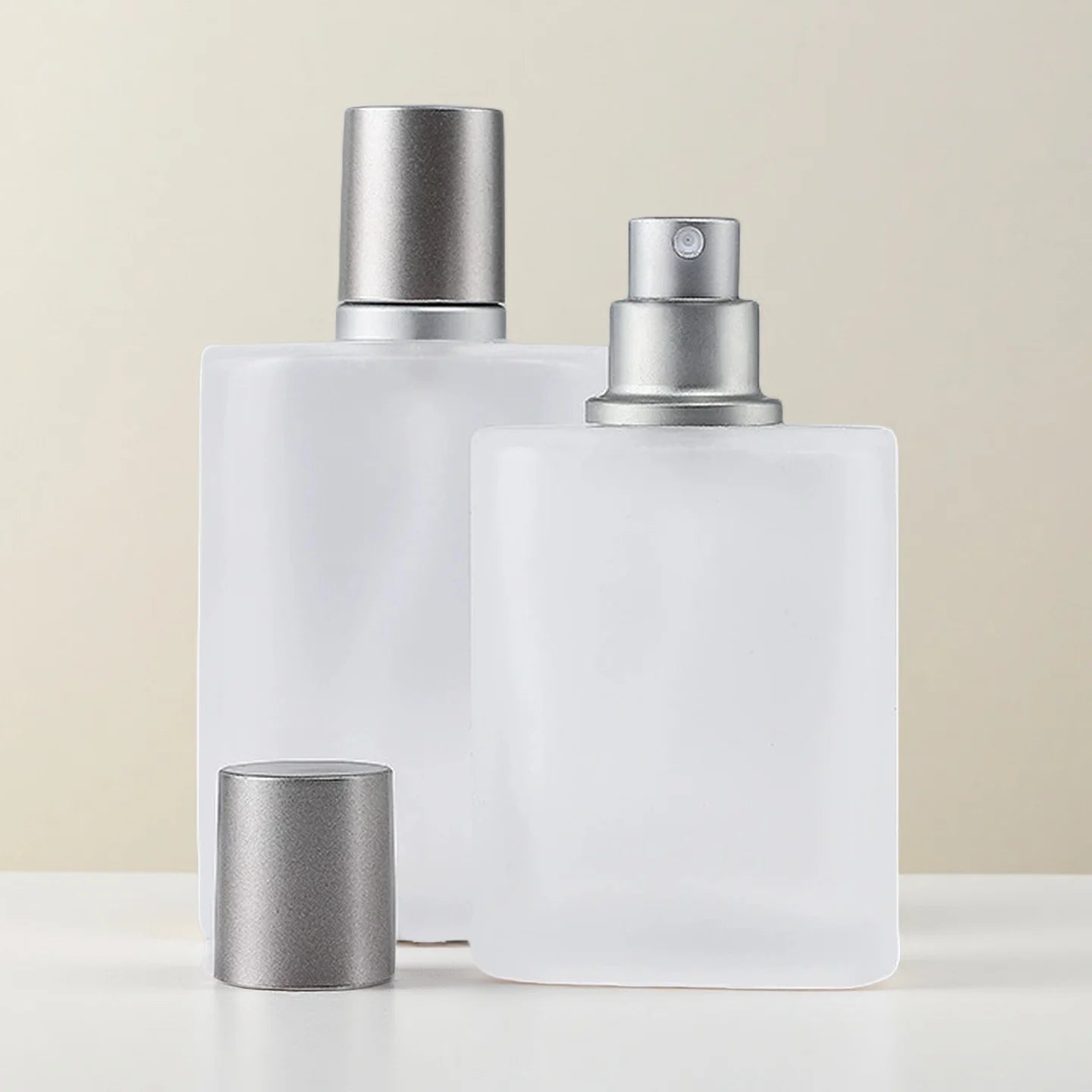 30/50ML Frosted Glass Perfume Bottle – Refillable Spray Atomizer | Empty Portable Bottle for Men & Women