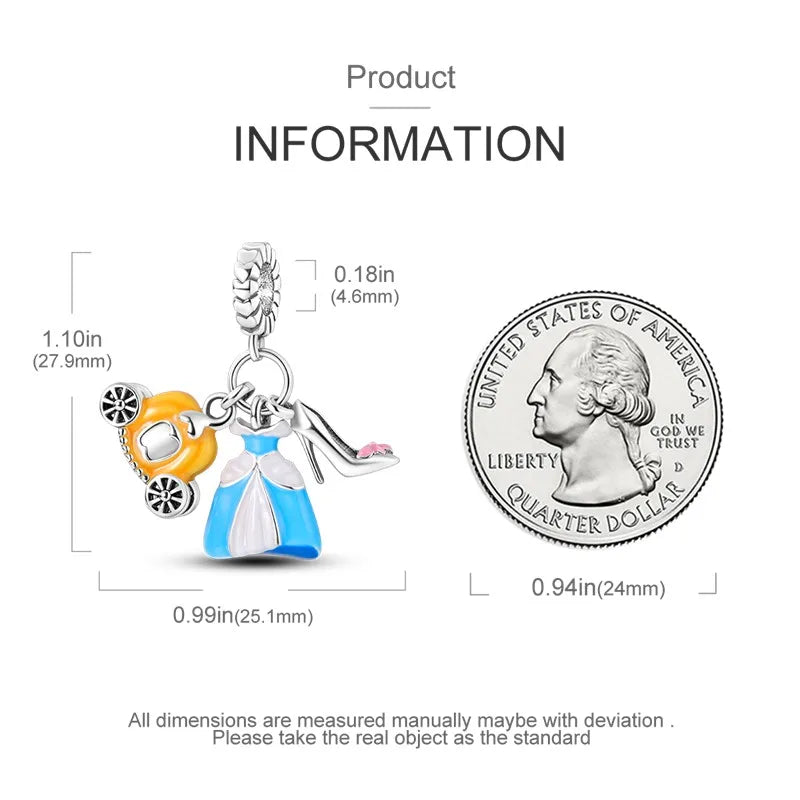 925 Sterling Silver Funny Playable Charms Beads | Smart Watch Tarot Bike Travel Dangle Fit Pandora Bracelet DIY Jewelry