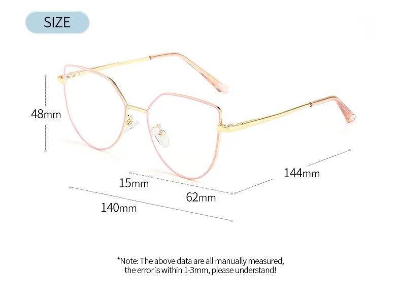 Cat Eye Flip-On Sunglasses for Women – Anti Blue Light Eyeglass Frames with Polarized Magnetic Clip | Ladies Fashion Computer Eyeglasses 7002