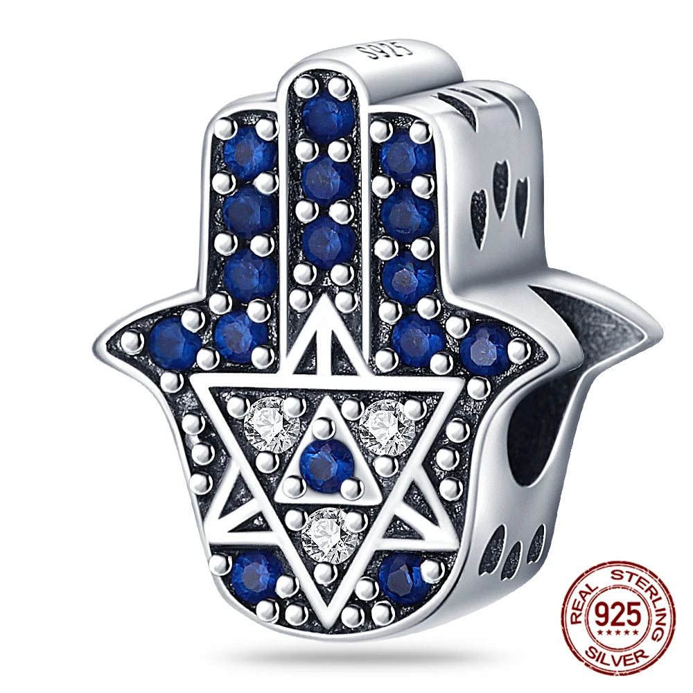 925 Sterling Silver Blue Zircon Evil Eye Charm | Original Devil Eye Series Bead Fits Pandora Bracelet – Women’s DIY Jewelry Gift