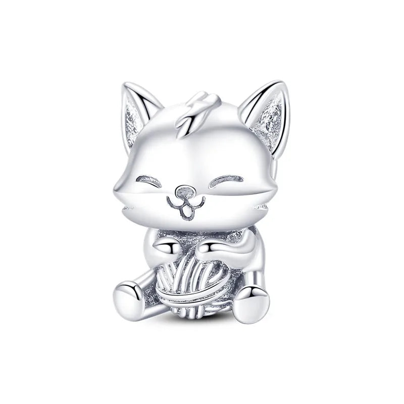 Cat Collection 925 Sterling Silver Charms Bead | Persian Bell & Multifarious Cat Dangle Fit Pandora Bracelet Necklace DIY Jewelry
