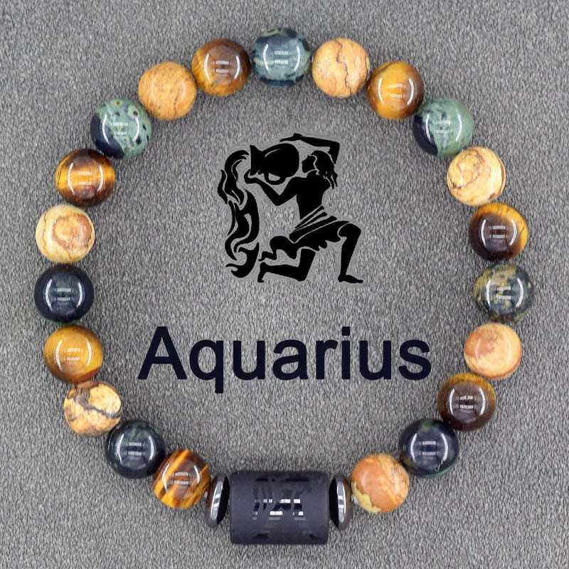 Zodiac Sign Bracelet for Men & Women | 12 Constellation Bangles | Gemini, Virgo, Leo, Libra Friendship Gift