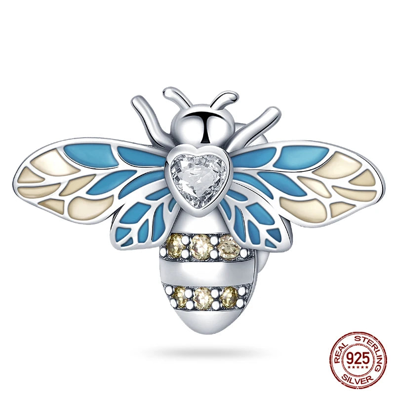 Blue Ocean Series 925 Sterling Silver Turtle Crab Mermaid Charms for 3mm Bracelet