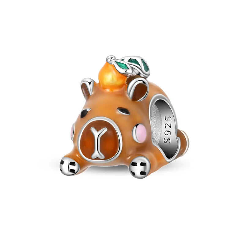 100% 925 Sterling Silver Teddy Bear, Kitten, Puppy & Elephant Luminous Firefly Charms | Sweet Beads Fit Pandora Bracelet Fine Jewelry