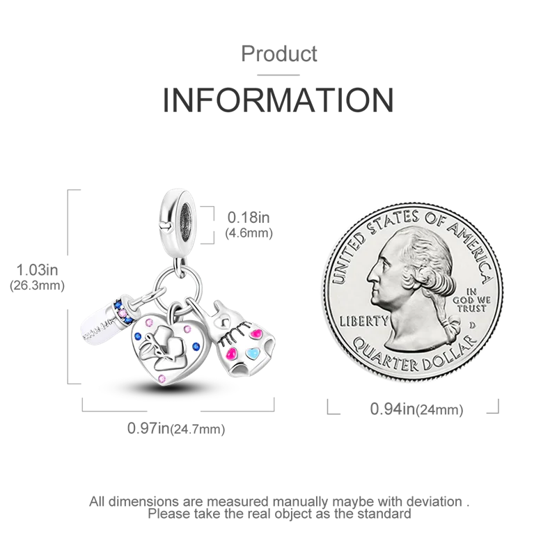 100% 925 Sterling Silver Dinosaur Frog Butterfly Charms Beads | Fit 4mm Bracelets DIY Anniversary Jewelry