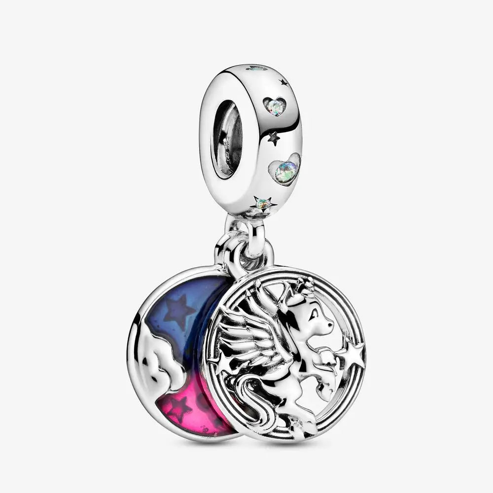925 Sterling Silver Angel Wings & Swan of Love Heart Charms – Fit Pandora Bracelet DIY Women’s Jewelry Gift