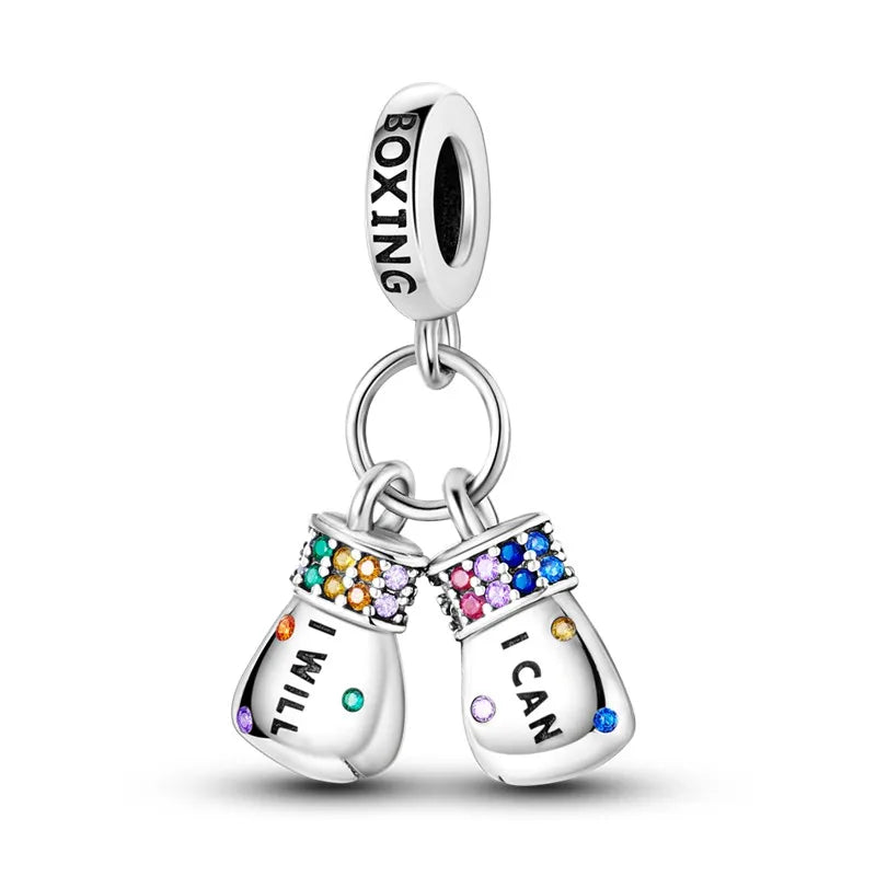 925 Sterling Silver Funny Playable Charms Beads | Smart Watch Tarot Bike Travel Dangle Fit Pandora Bracelet DIY Jewelry