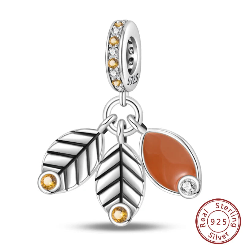 925 Sterling Silver Dessert Afternoon Tea Charm – Coffee, Cake, Pizza & Fries Beads Fit Original Pandora Bracelet DIY Jewelry