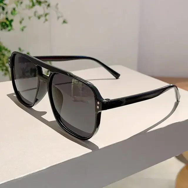 Retro Rectangle Sunglasses for Women – Brand Designer Vintage Small Frame Luxury Sun Glasses | Ladies Classic Black Square