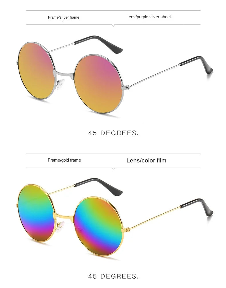 Popular Fishing & Leisure Round Metal Sunglasses – Retro Vintage Fashion Eyewear for Men & Women | UV400 Sun Glasses 2022