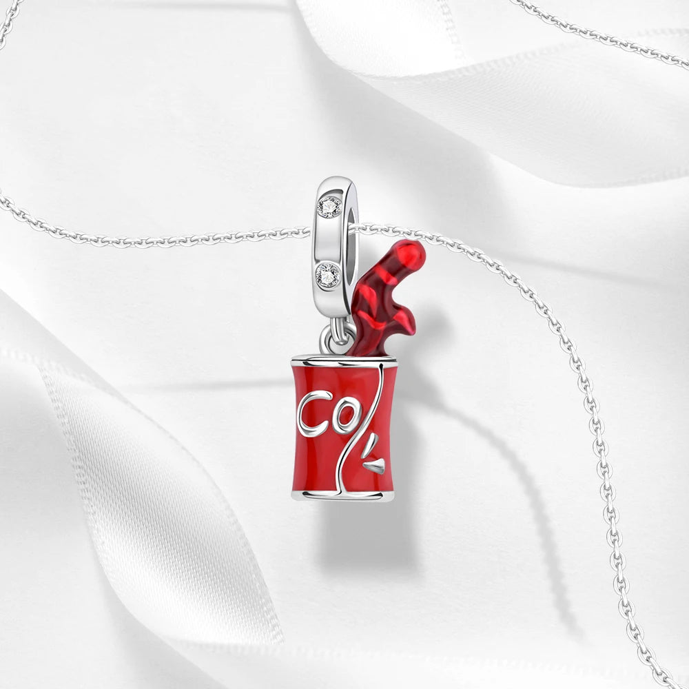 2025 New 925 Sterling Silver Coffee, Cake, Fruit & Burger Charms | Fit Pandora Bracelet & Necklace DIY Jewelry