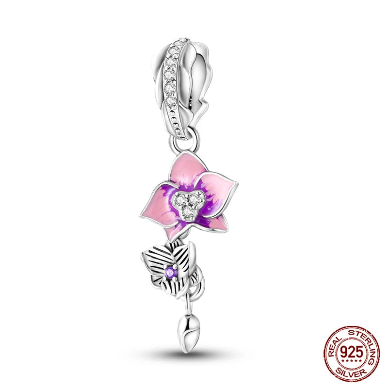 Fashion 925 Sterling Silver Colorful Butterfly Dragonfly Hummingbird Charms – Spring Series Beads Fit 925 DIY Bracelet