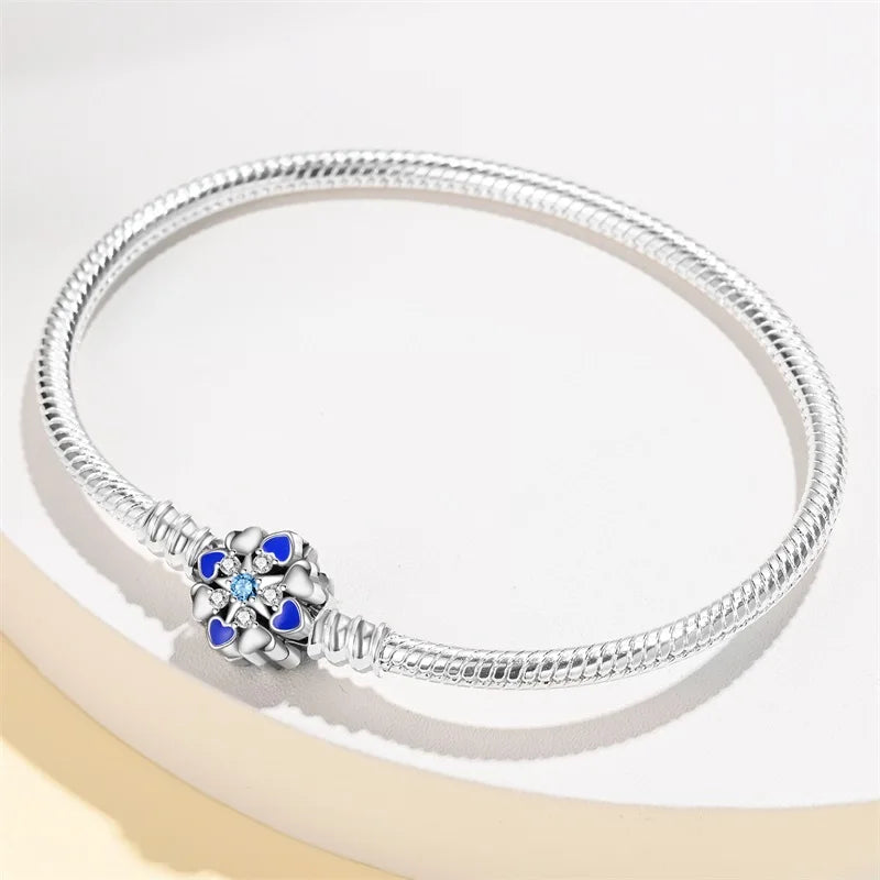 925 Sterling Silver Rainbow Leather Braided Bracelet | Eternal Love Stars & Moon Charm – DIY Women’s Beaded Jewelry Gift